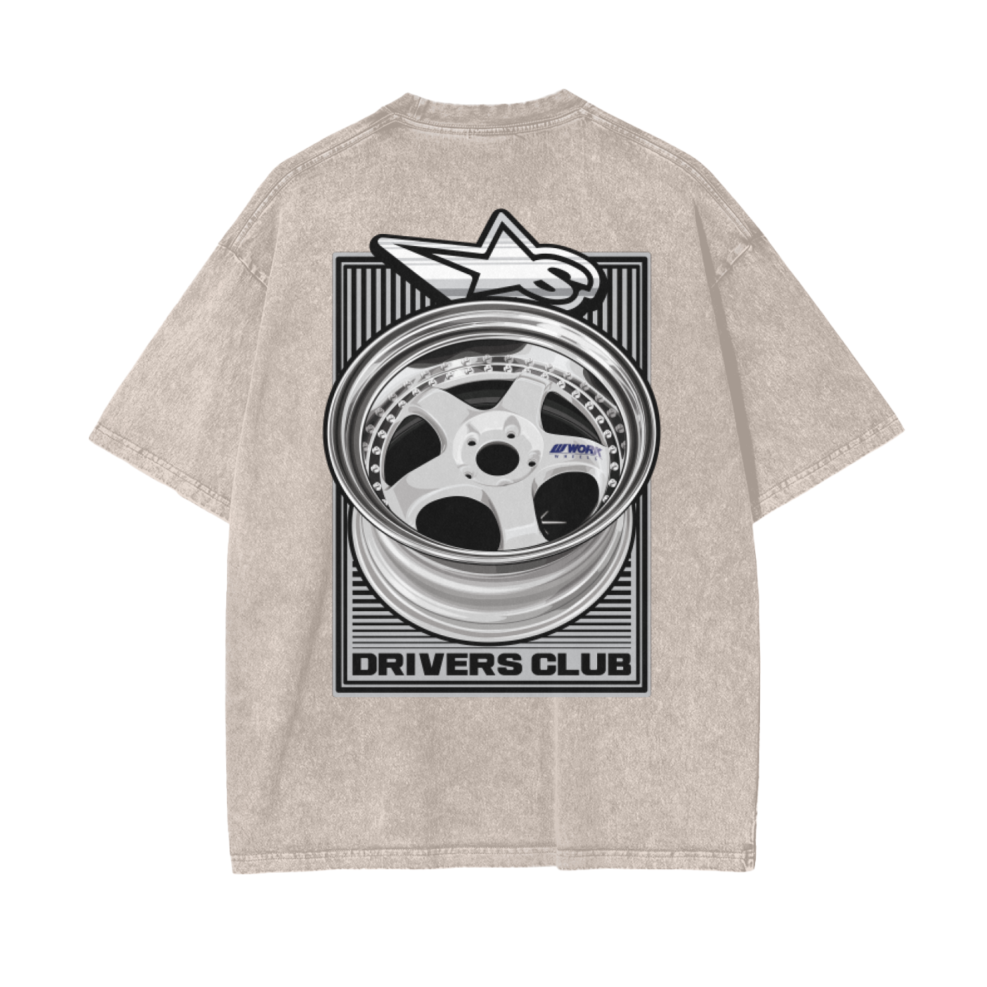 Meister Drivers Club Oversized Snow Washed Tee