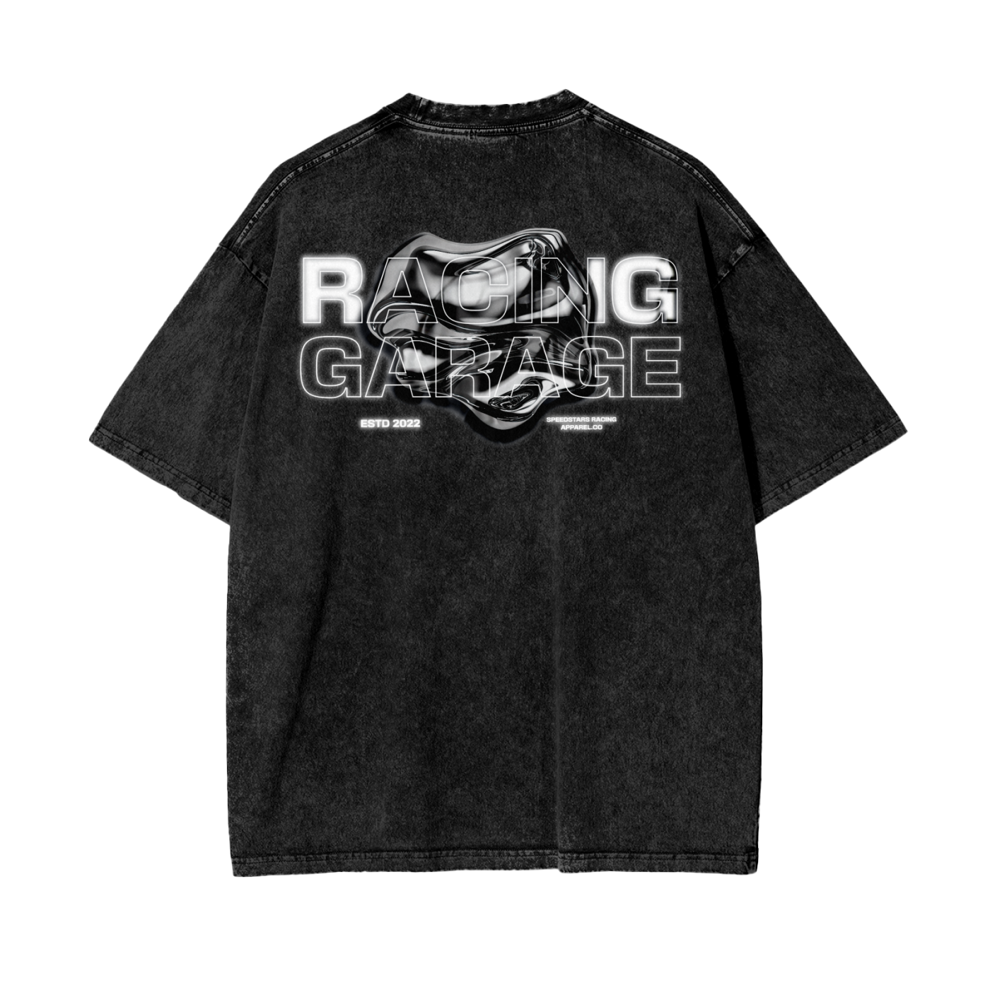 Metal Racing Garage Oversized Snow Washed Tee