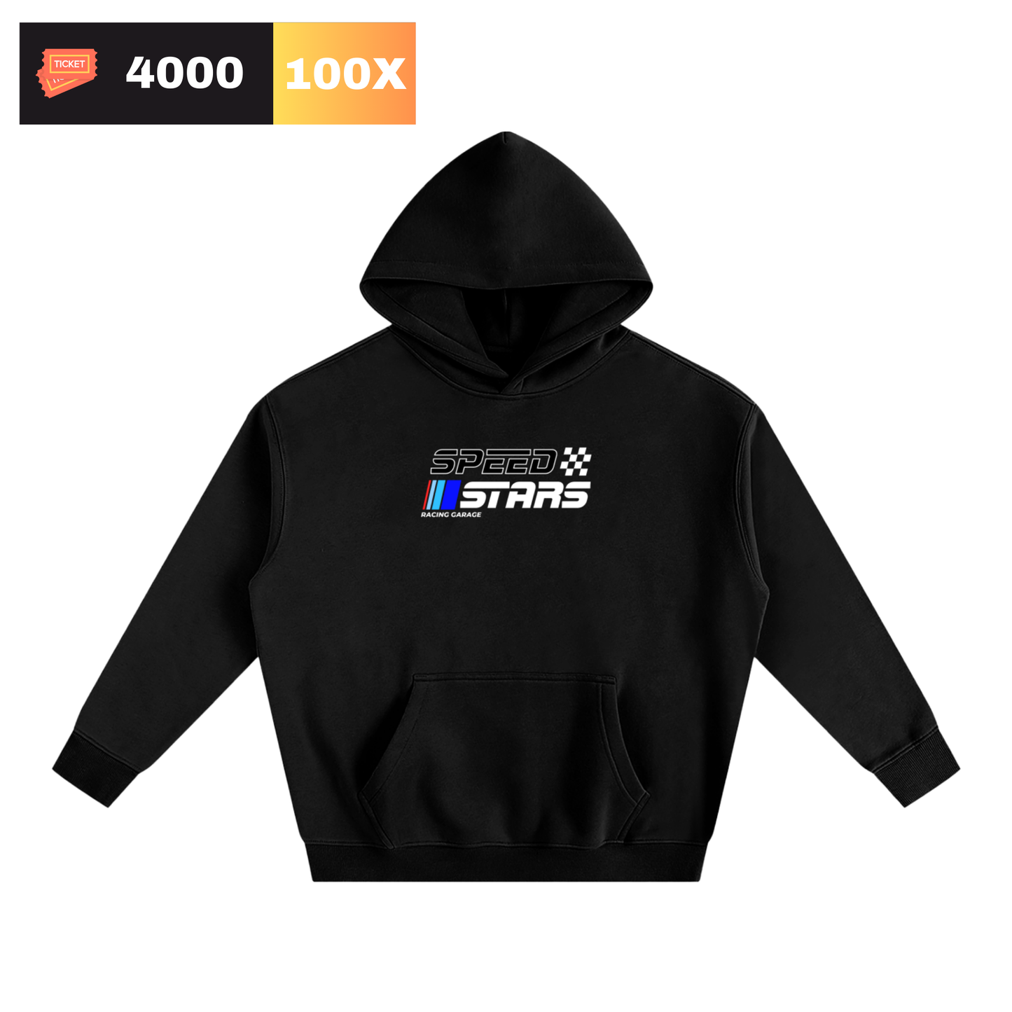 Stars Racing Garage Oversized Fleece Hoodie