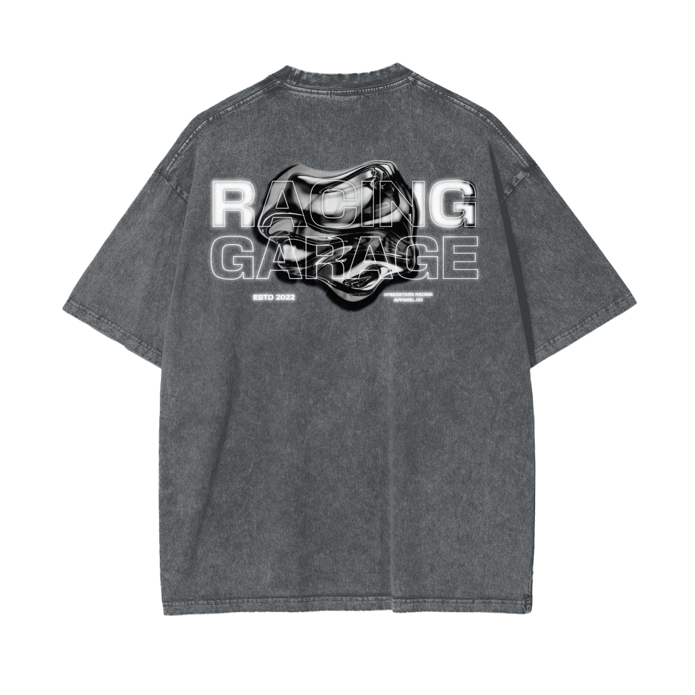 Metal Racing Garage Oversized Snow Washed Tee