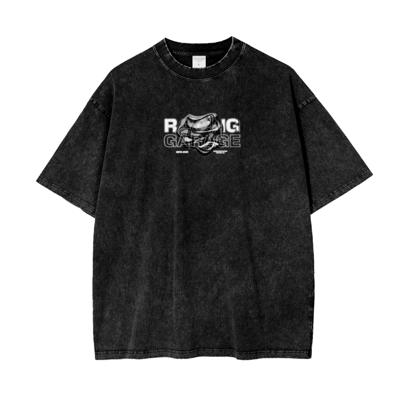 Metal Racing Garage Oversized Snow Washed Tee